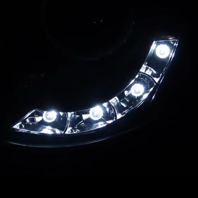 Toyota Tacoma 2005-2011 Black Smoked CCFL Halo Projector Headlights LED