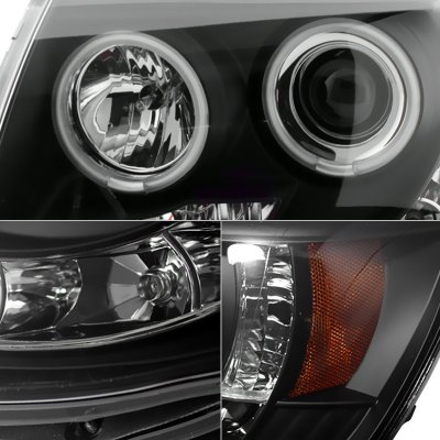 Toyota Tacoma 2005-2011 Black Smoked CCFL Halo Projector Headlights LED