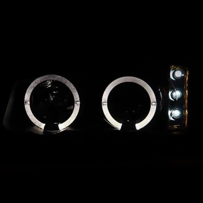 Chevy Silverado 2500HD 2003-2006 Black Smoked Halo Projector Headlights LED