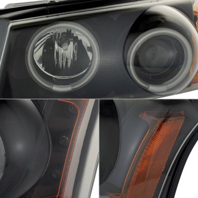 Chevy Silverado 2500HD 2003-2006 Black Smoked CCFL Halo Projector Headlights LED