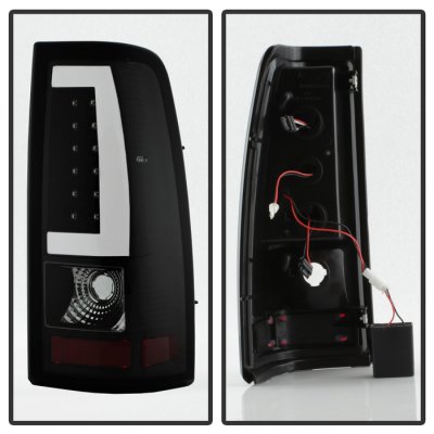 Chevy Silverado 2500 2003-2004 Black Tube LED Tail Lights