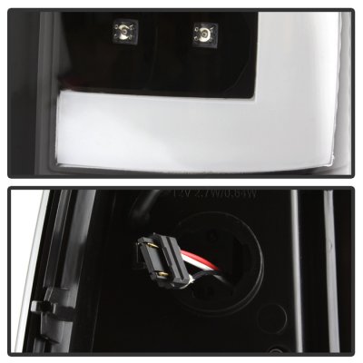 GMC Sierra 3500 2003-2006 Black Tube LED Tail Lights