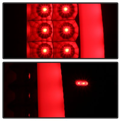 GMC Sierra 3500 2003-2006 Black Tube LED Tail Lights