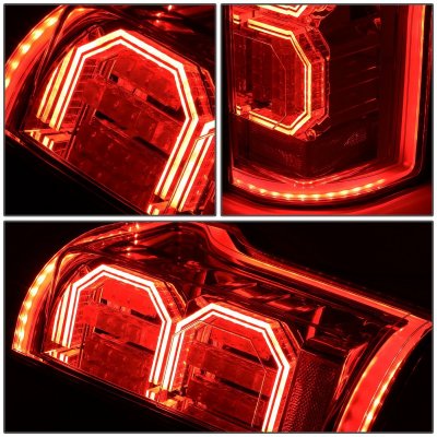 Ford F150 2015-2017 Smoked LED Tail Lights Outline