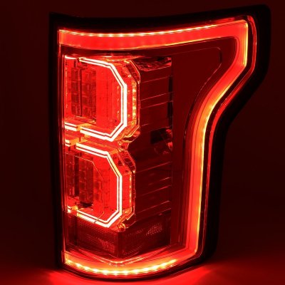Ford F150 2015-2017 Smoked LED Tail Lights Outline