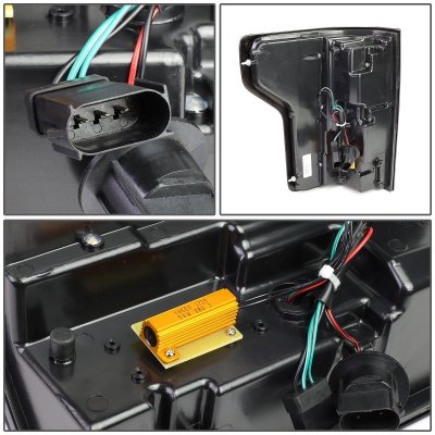 Ford F150 2015-2017 Smoked LED Tail Lights Outline