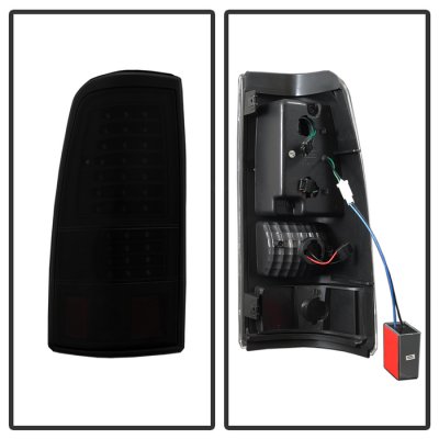 Chevy Silverado 2003-2006 Black Smoked Full LED Tail Lights
