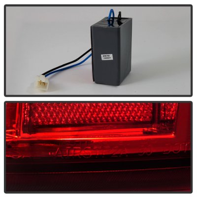 Chevy Silverado 3500 2003-2006 Red Clear Custom Full LED Tail Lights