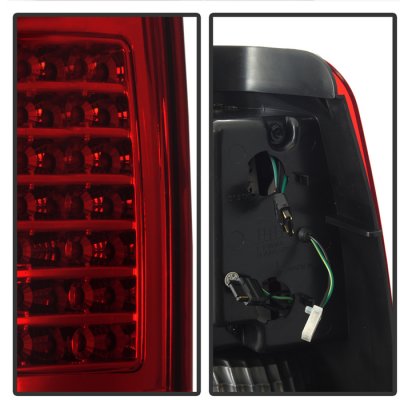 Chevy Silverado 3500 2003-2006 Red Clear Custom Full LED Tail Lights