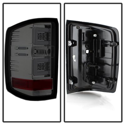 Chevy Silverado 2016-2017 Smoked Tube LED Tail Lights