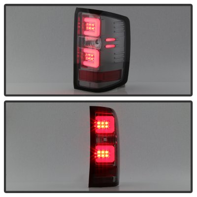 Chevy Silverado 2016-2017 Smoked Tube LED Tail Lights