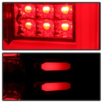 Chevy Silverado 2016-2017 Smoked Tube LED Tail Lights