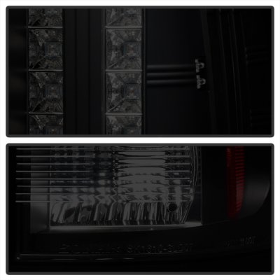 Chevy Silverado 2007-2013 Black Smoked LED Tail Lights