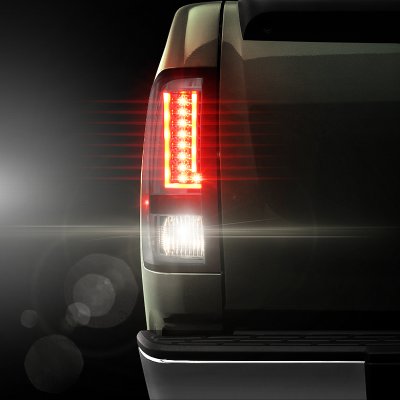 Chevy Silverado 2007-2013 Smoked L-Custom LED Tail Lights
