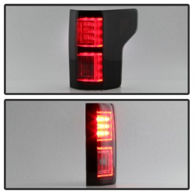 Ford F150 2015-2017 Black Smoked LED Tail Lights