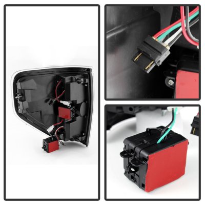 Ford F150 2009-2014 Black Smoked LED Tail Lights