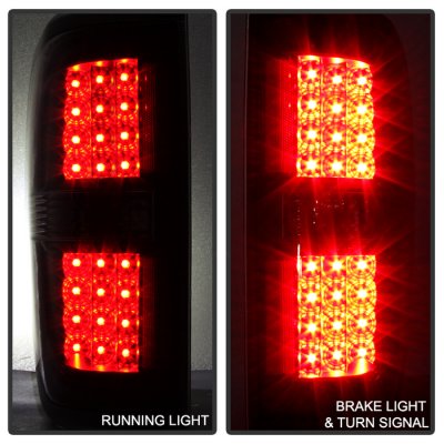 Ford F150 2009-2014 Black Smoked LED Tail Lights