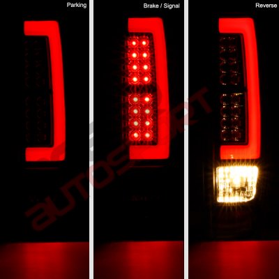 Chevy Colorado 2004-2012 Black LED Tail Lights Tube