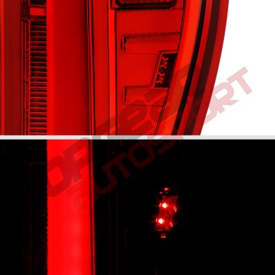 Chevy Colorado 2004-2012 Red and Clear LED Tail Lights Tube