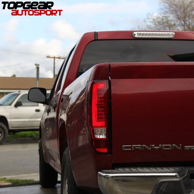GMC Canyon 2004-2012 Red and Clear LED Tail Lights Tube