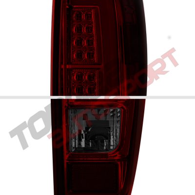 GMC Canyon 2004-2012 Red and Smoked LED Tail Lights Tube