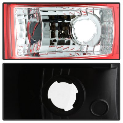 Ford F150 2004-2008 Red Clear LED Tail Lights
