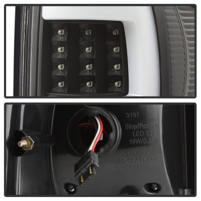 Ford F150 2004-2008 Black Tube LED Tail Lights