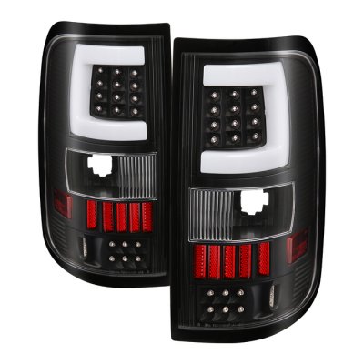 Ford F150 2004-2008 Black Tube LED Tail Lights