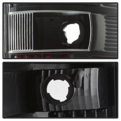 Ford F150 2004-2008 Black Tube LED Tail Lights