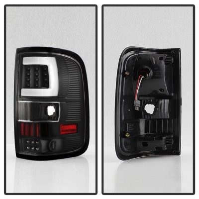 Ford F150 2004-2008 Black Tube LED Tail Lights