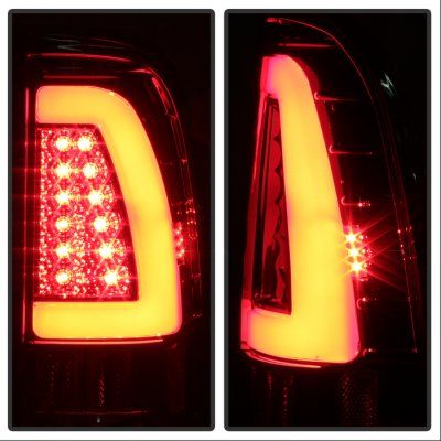 Ford F350 Super Duty 1999-2007 Smoked Tube LED Tail Lights