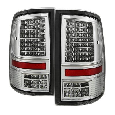 Dodge Ram 3500 2010-2014 Chrome C-Custom Full LED Tail Lights