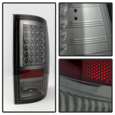 Dodge Ram 3500 2010-2018 Smoked LED Tail Lights