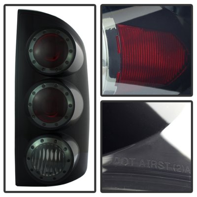 Dodge Ram 2002-2006 Black Smoked LED Ring Tail Lights