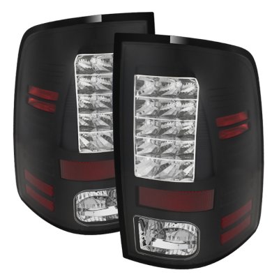 Dodge Ram 3500 2013-2018 Black LED Tail Lights P-Series