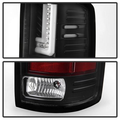 GMC Sierra 2014-2018 Black L-Tube LED Tail Lights