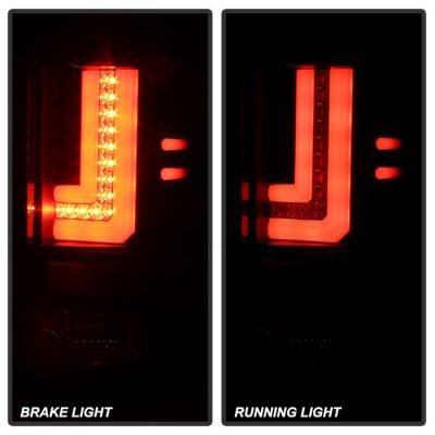 GMC Sierra 2014-2018 Black L-Tube LED Tail Lights