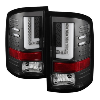 GMC Sierra 2500HD 2015-2019 Black L-Tube LED Tail Lights