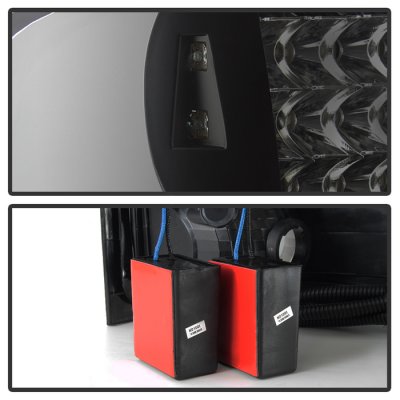 GMC Sierra 3500HD 2007-2014 Black Smoked LED Tail Lights