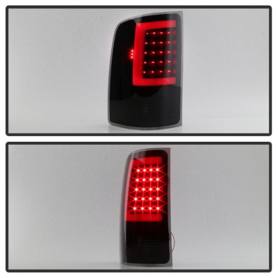 GMC Sierra 3500HD 2007-2014 Black Smoked LED Tail Lights