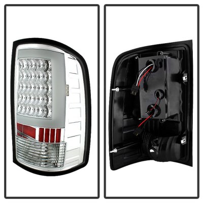 GMC Sierra 2007-2013 Clear Tube LED Tail Lights