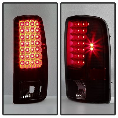 GMC Yukon 2000-2006 Black Smoked LED Tail Lights