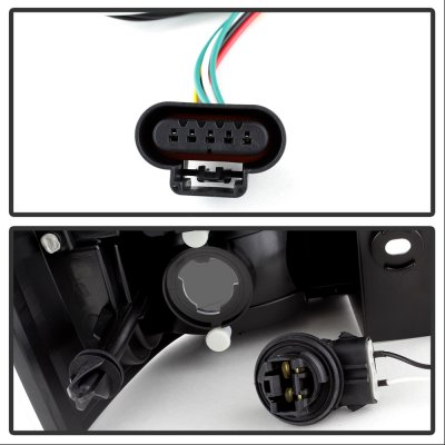 GMC Yukon XL 2007-2014 Black Smoked LED Tail Lights