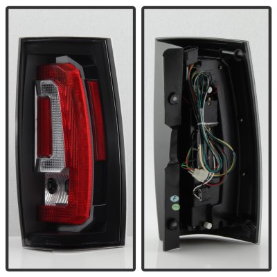 GMC Yukon XL 2007-2014 Black LED Tail Lights Tube