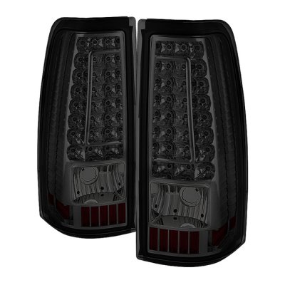 Chevy Silverado 2003-2006 Smoked LED DRL Headlights Set Custom LED Tail Lights