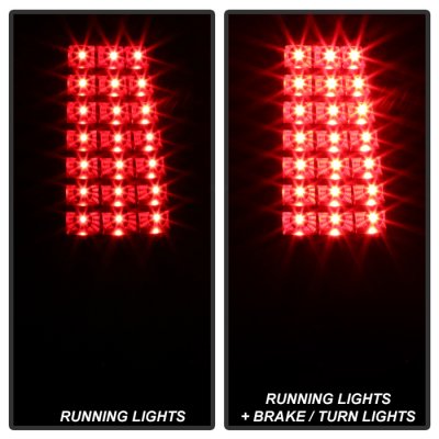 Chevy Silverado 1999-2002 Black Full LED Tail Lights