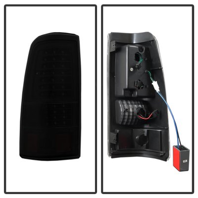 Chevy Silverado 1999-2002 Black Smoked Full LED Tail Lights