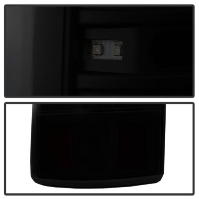 Chevy Silverado 1999-2002 Black Smoked Full LED Tail Lights