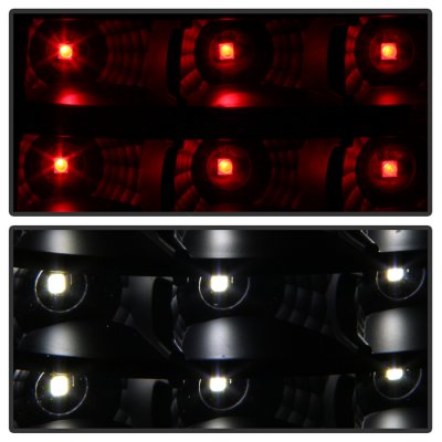 Chevy Silverado 1999-2002 Black Smoked Full LED Tail Lights