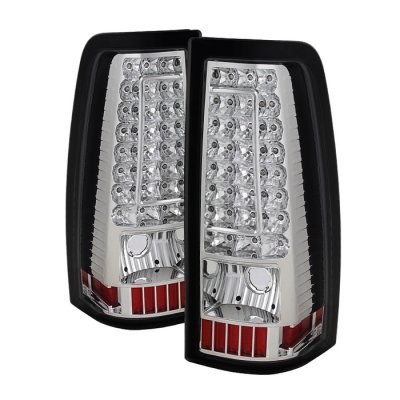 GMC Sierra 1999-2006 Clear LED Tail Lights C-DRL